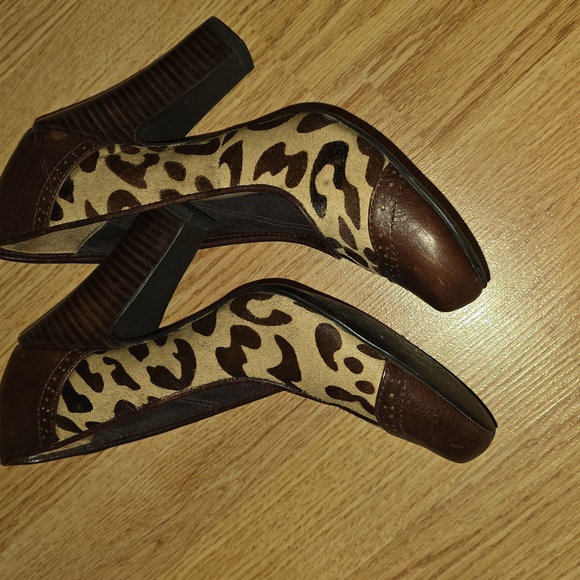 Fossil Shoes - FOSSIL SAHARA HEELS PUMPS CHEETAH LEOPARD ANIMAL 8